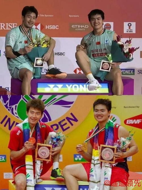 满满的仪式感！“梁王”组合再夺印度公开赛冠军，复刻3年前冠军照
